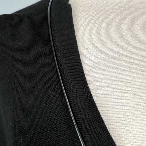 Chicos Womens Embroidered Eyelet Sweater Ruana Poncho Black size Small Medium - Picture 7 of 15